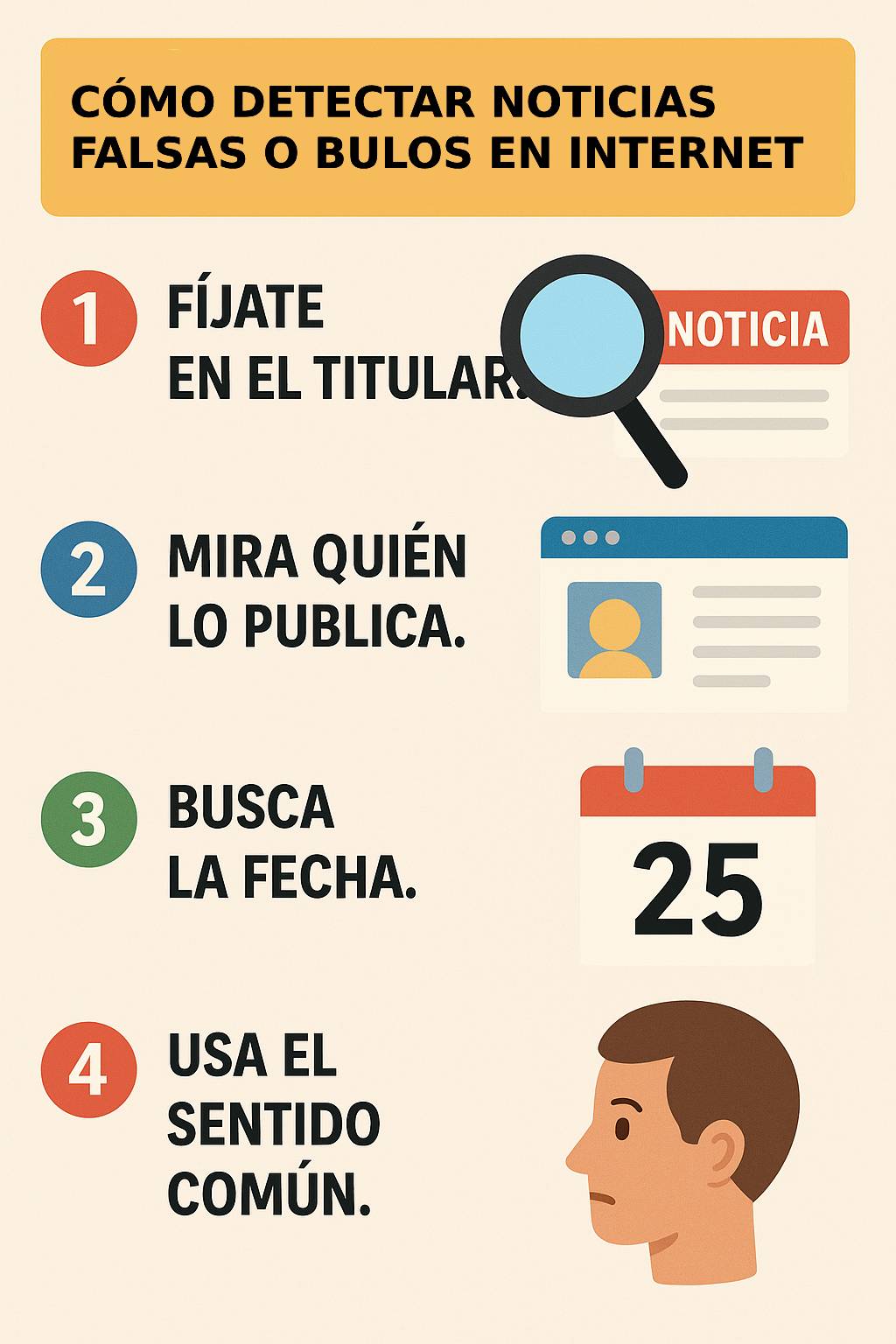 Cómo evitar caer en bulos en Internet: consejos claros para navegar seguros.